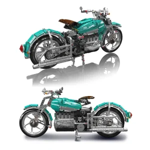Mould King 23004 American Cruise Motorcycle Building Blocks Simulation Model Desktop Ornaments Assembly Toys Boys Creative Gifts 1