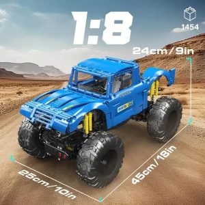 Mould King 18039 Monster Truck Building Kit, Cool Race Car Model STEM Kits 4WD ATV Truck with Remote Control (1454PCS-Bricks) 1
