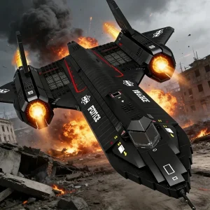 1775PCS SR-71 Fighter Blackbird Building Block Airplane Air Force Reconnaissance Aircraft Bricks Model Toy for Adults Kids Gifts 1