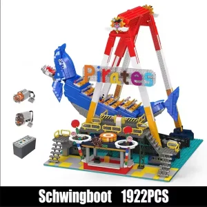 Mould King 11017 Amusement Park Toys The Motorized Shark Pirate Ship Building Block Assembly Ship Brick Set Kids Christmas Gifts 1