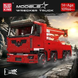 MOULD KING 19008 Technology Remote Controlled Engineering Tow Truck Building Blocks Pneumatic Crane Truck Gift Toys for Adults 1