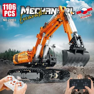 1106PCS Technical RC Excavator Building Blocks Kit - Remote Control Crawler Engineering Vehicle Model Bricks Toys for Kids Gifts 1
