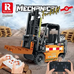 Reobrix 22002 RC Forklift Building Blocks APP Remote Control Engineering Vehicle Technical Bricks MOC Construction Toys for Boys 1